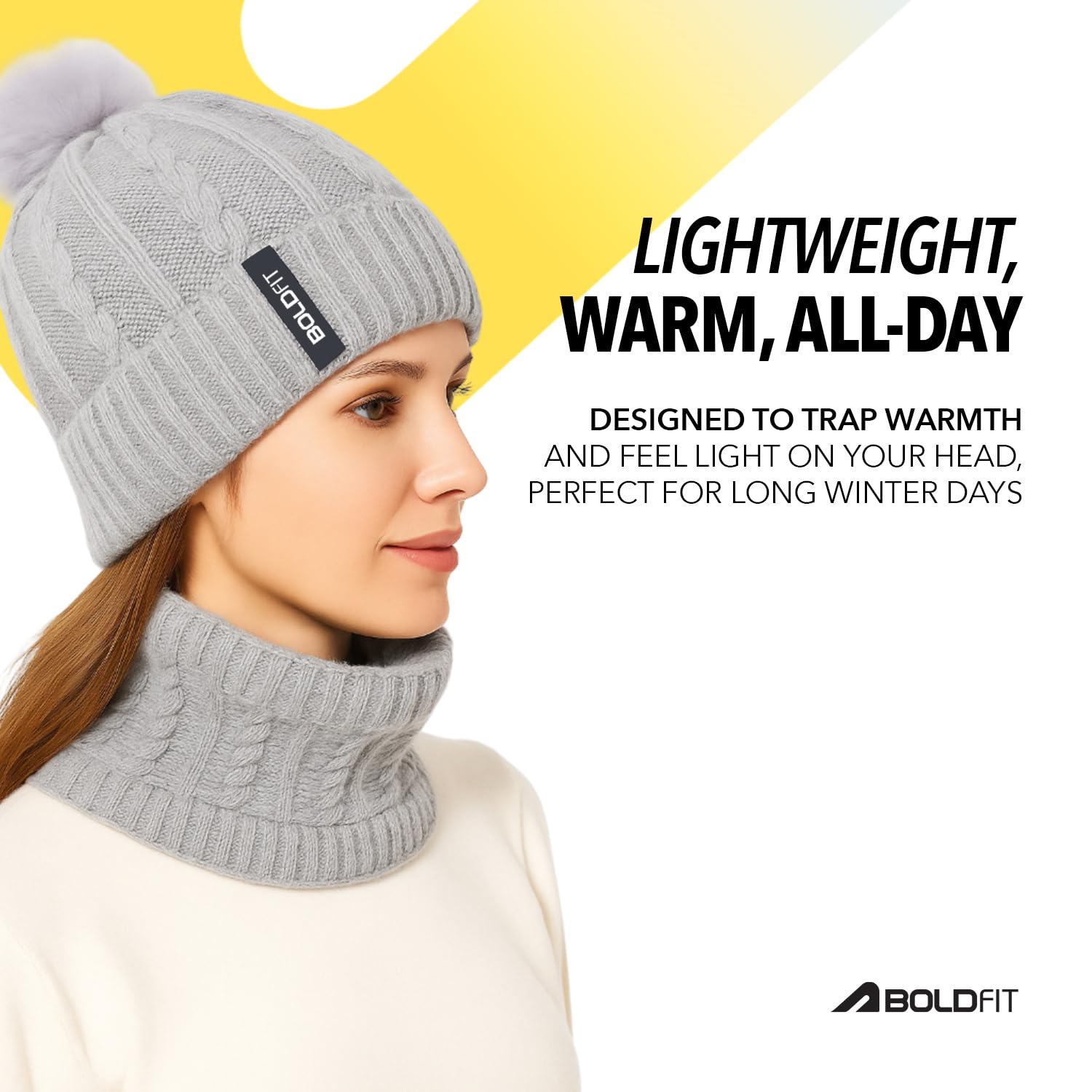 Boldfit Woolen Winter Cap for Women with Neck Warmer Soft Woolen Cap for Girls in Winter for Thermal Wear Stylish Warm Wear for Girls Woolen Garam Topaa Cap...